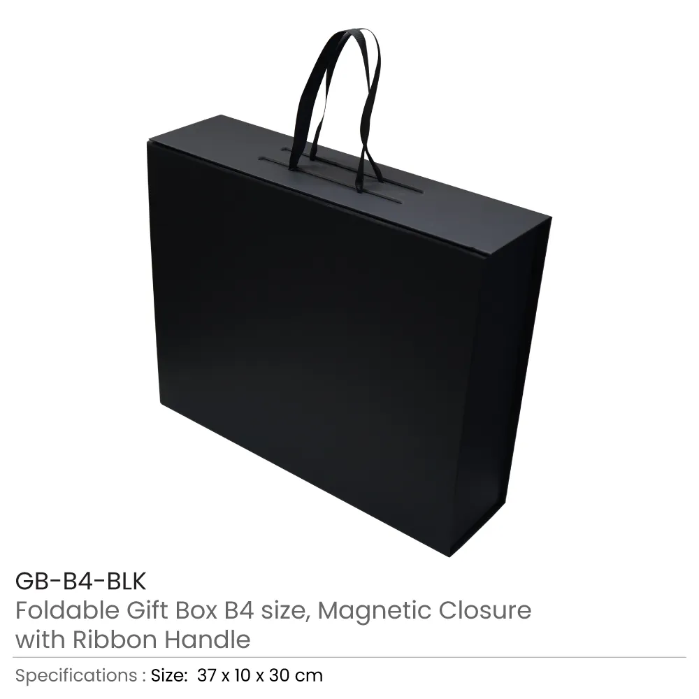 Foldable Gift Box with Magnetic Closure & Ribbon Handle 5