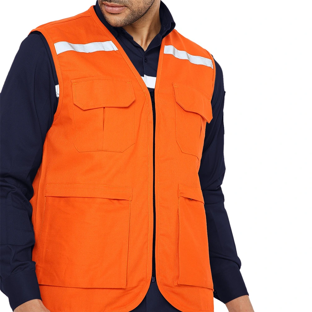 Safety Jacket with Reflective Tape - Orange 3
