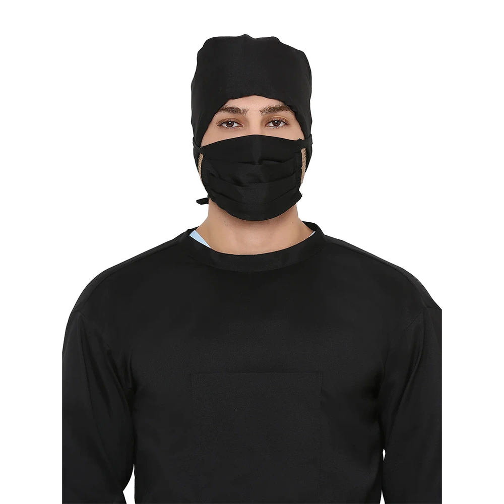Unisex Surgical Gown / OT Gown for Doctors – Black 5