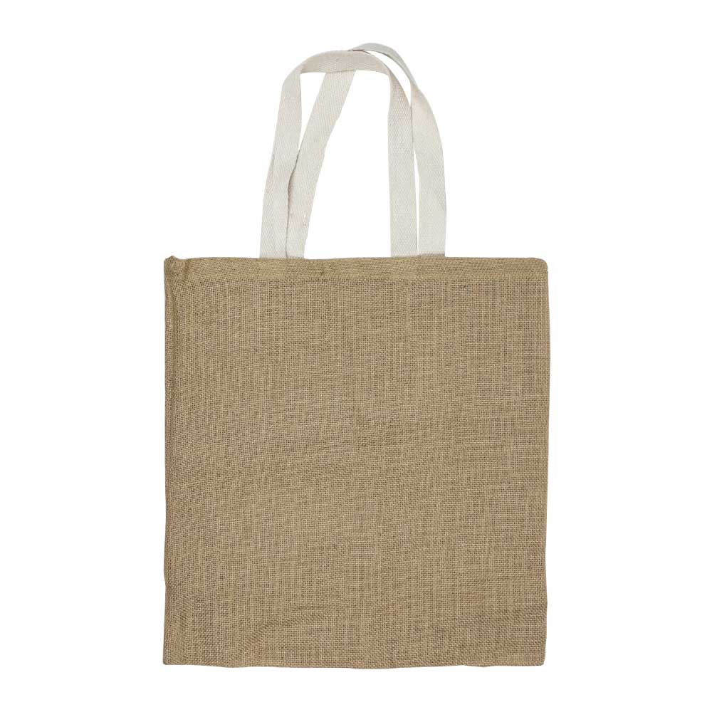 Jute Bags with White Handle 1