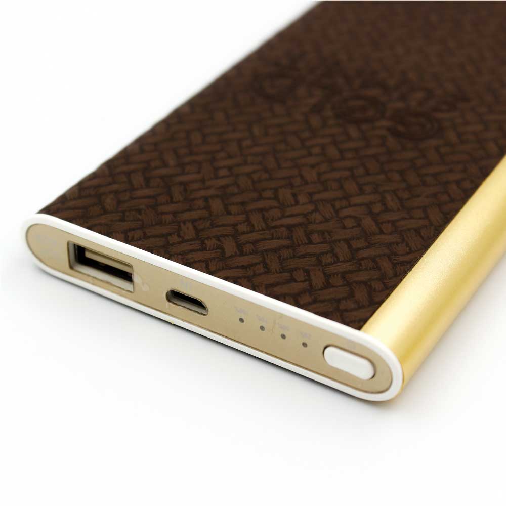 Leather Powerbank 6000 mAh 4