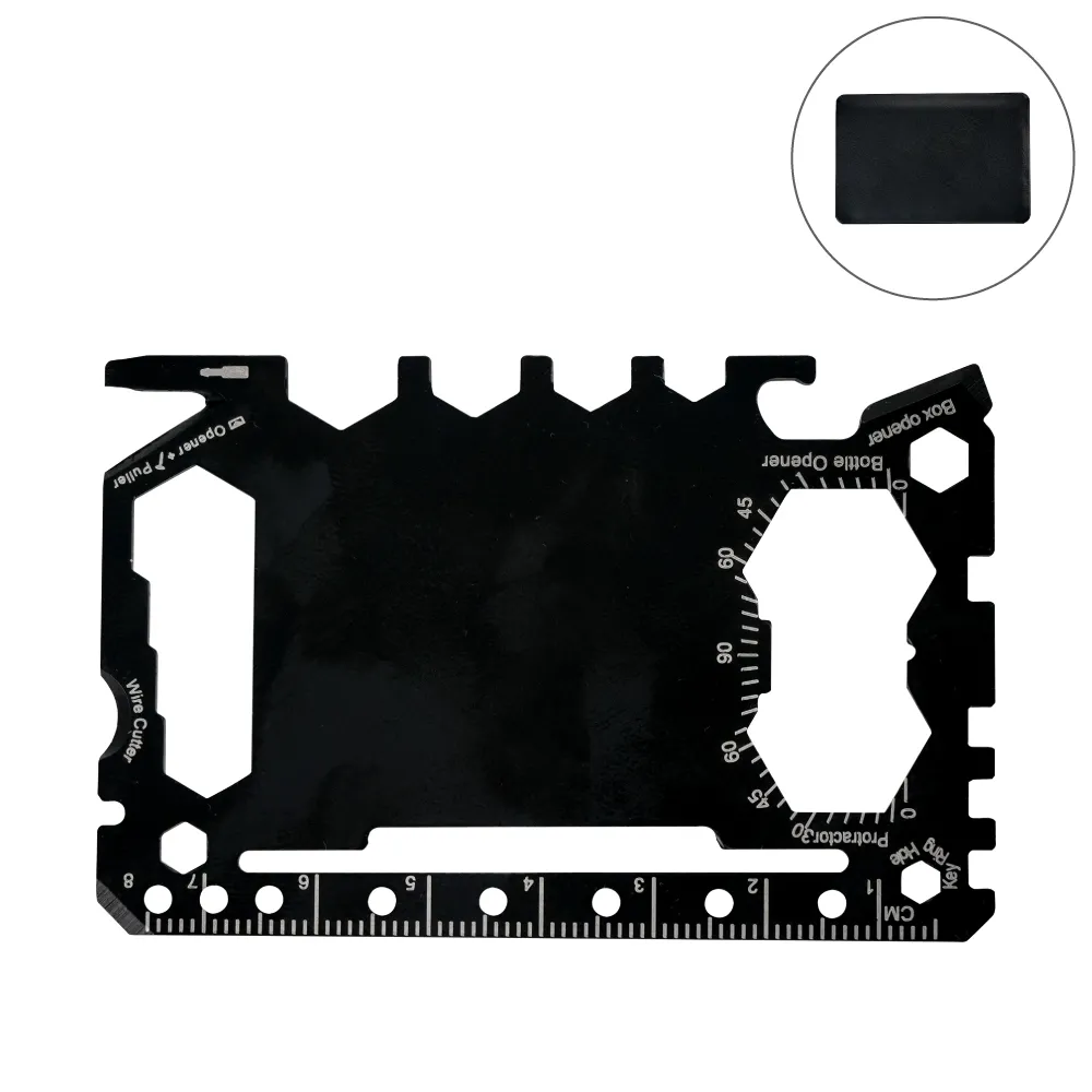Multi-functional Tool Card in Stainless Steel with PU Leather Pouch 8