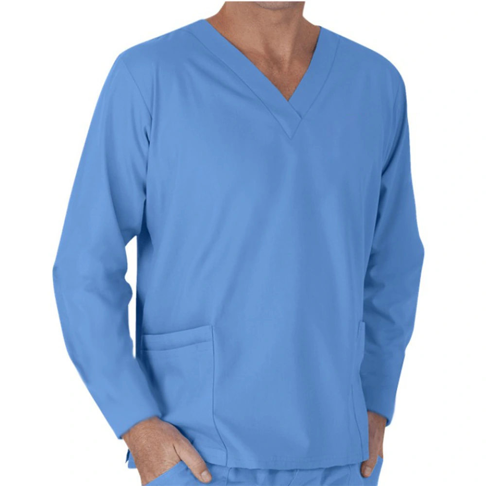 Full Sleeve Unisex Medical Scrub Suit – Ceil Blue 2