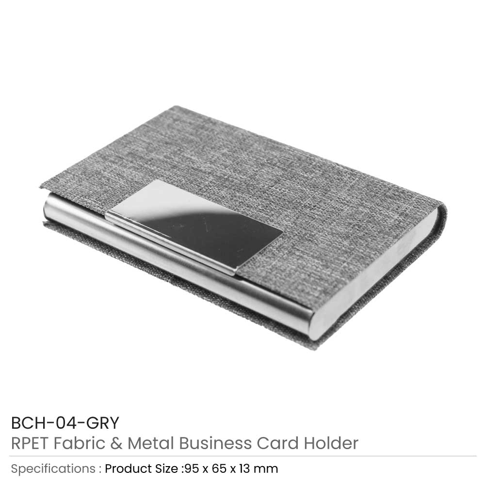  RPET & Chrome Metal Business Card Holders, Cards Hold 20Pcs 2