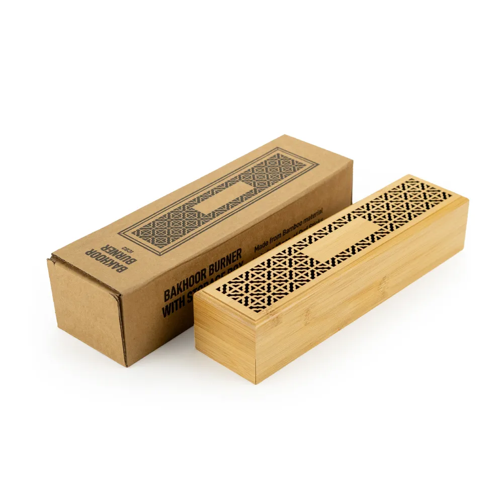 Wooden Incense Burner Holder with Drawer Includes 10 Pcs Oud Sticks 3