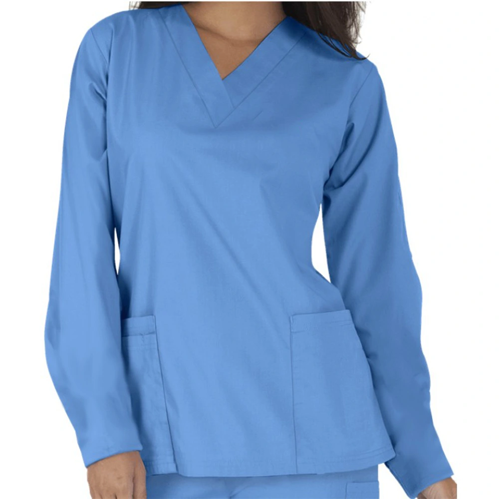Full Sleeve Unisex Medical Scrub Suit – Ceil Blue 4