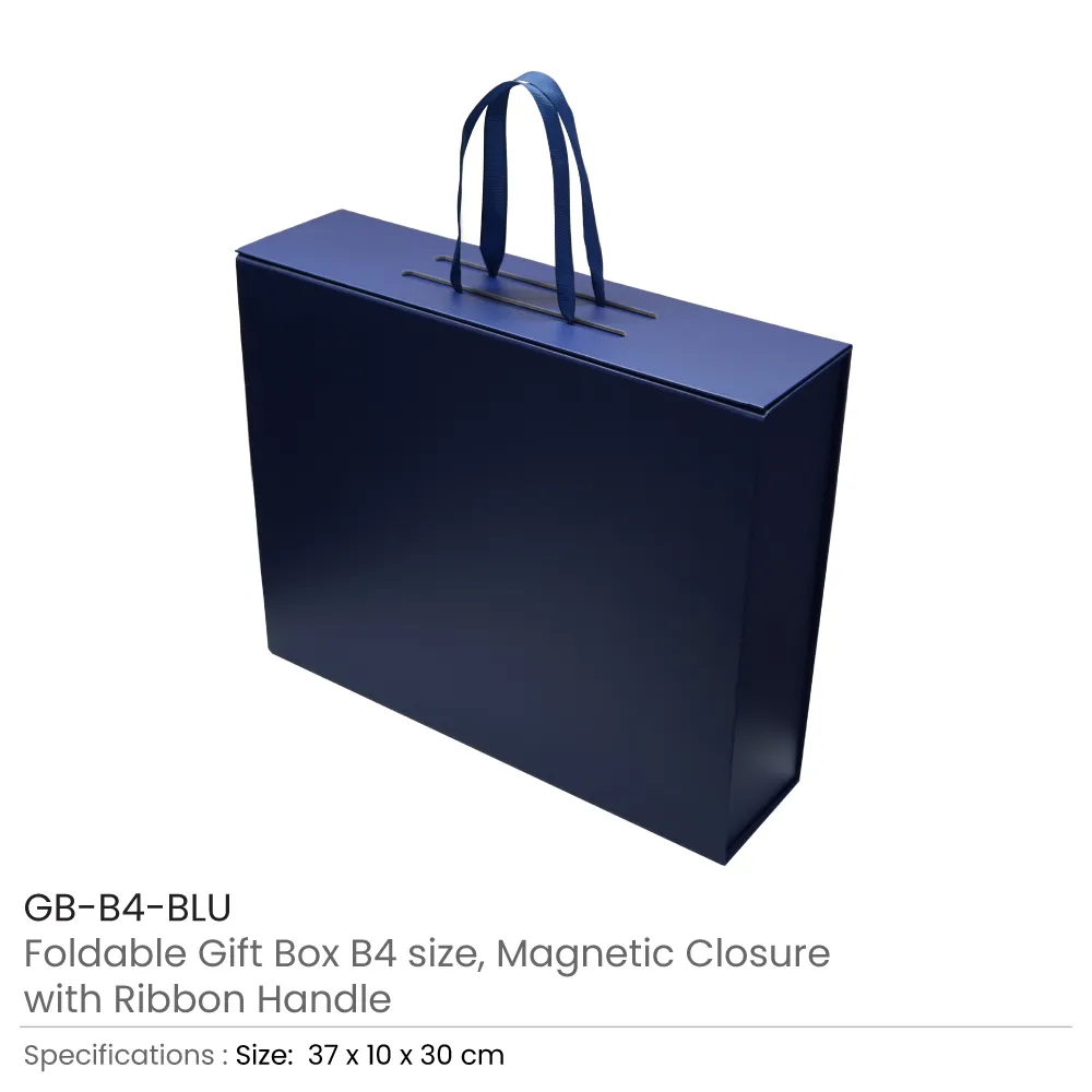 Foldable Gift Box with Magnetic Closure & Ribbon Handle 6