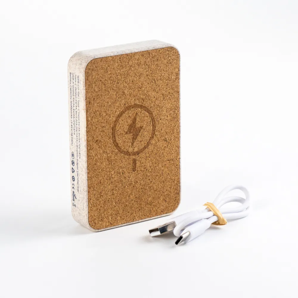 Cork MagSafe Wireless Powerbank with Foldable Stand, 15W, 10000 mAh 3