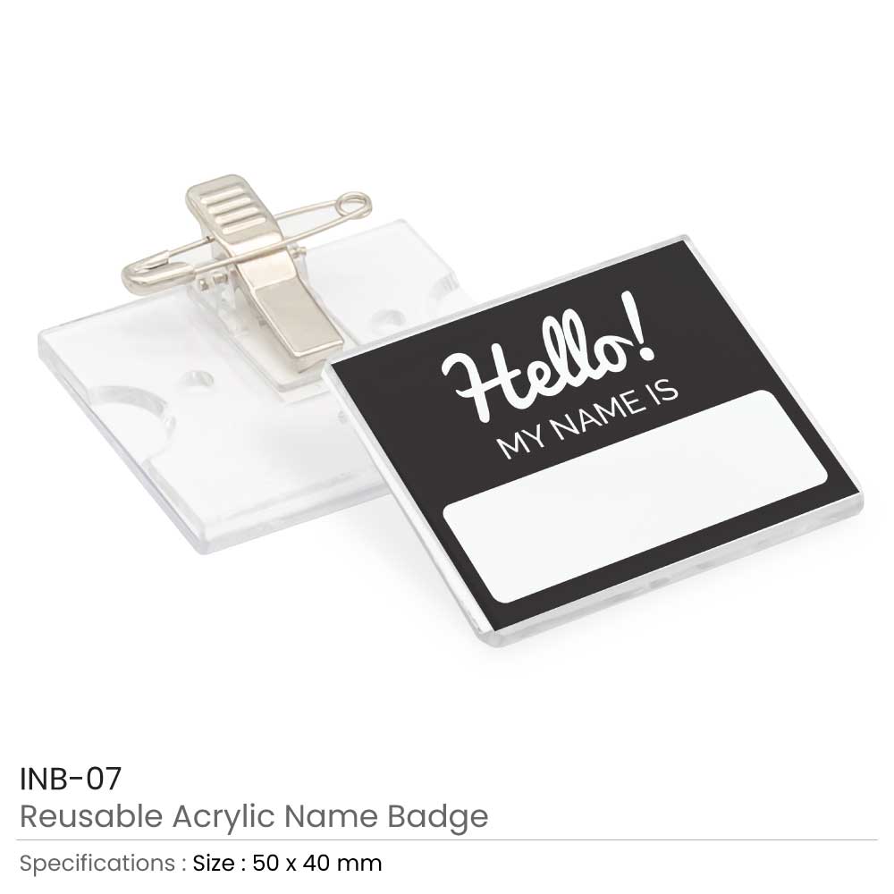Reusable Insert Acrylic Name Badges 2