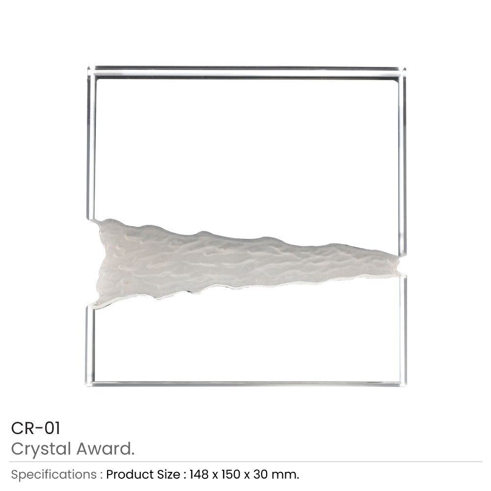Square Crystal Awards in Fiber Hardboard Box 2