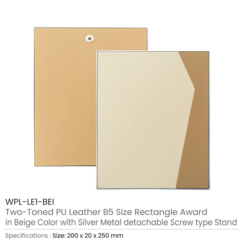 Two-Toned PU Leather Awards with Aluminum Frame & Stand in Luxury Box 5