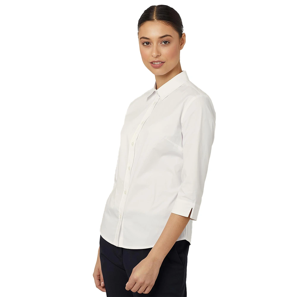Women's 3/4 Sleeve Shirt - White 3