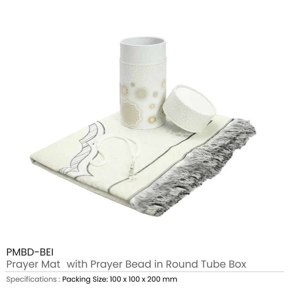 Prayer Mat with Tasbih in Tubular Box 7