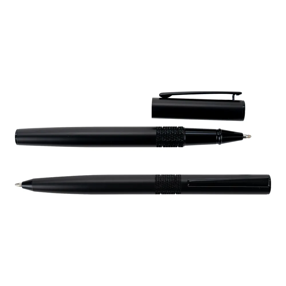 Black Metal Pen Set with Matte Finish in Hardboard Slide to Open Box 4