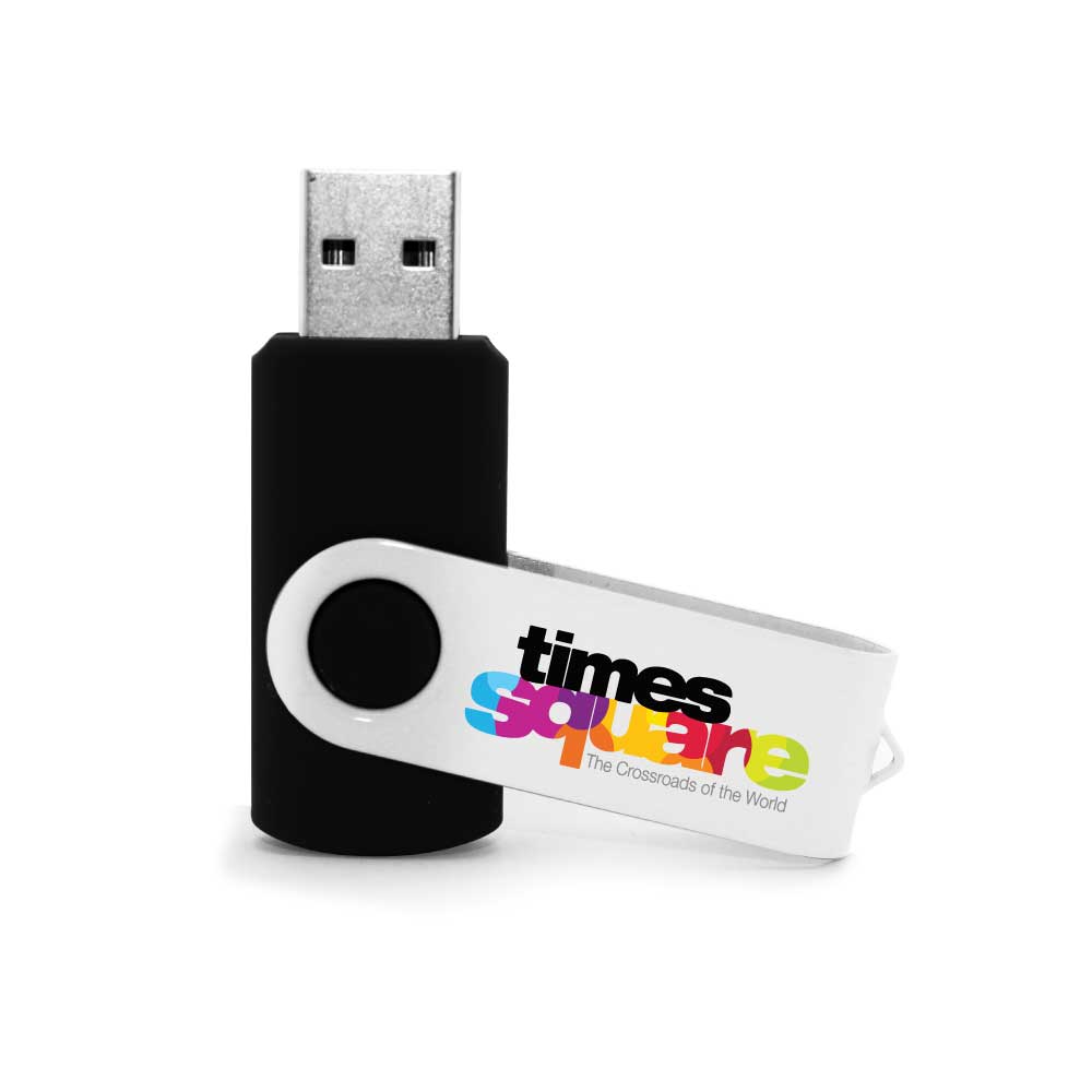 USB Flash Drives in White Swivels 4