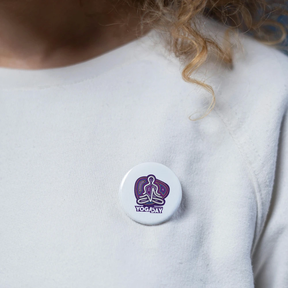 Custom Button Badge – Yoga Day Special 3