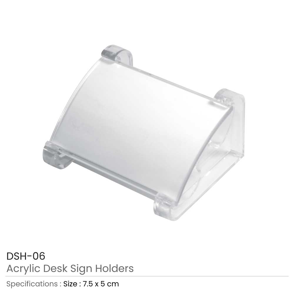 Transparent Desk Sign Holder DSH-06 2