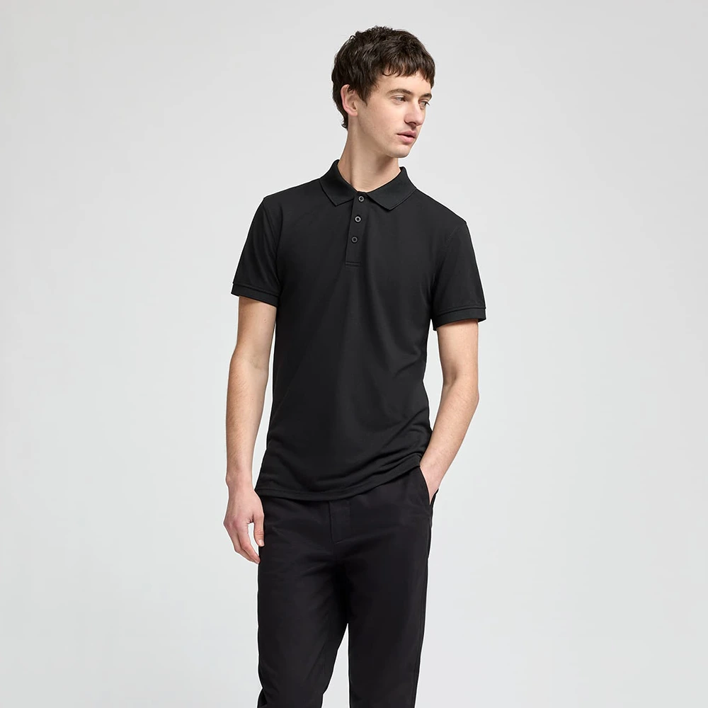 Men’s Solid Polo T-Shirt Black 2