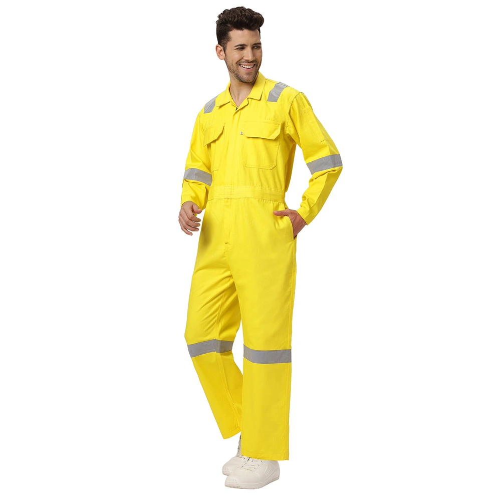 Coverall with Reflective Tape Yellow 8