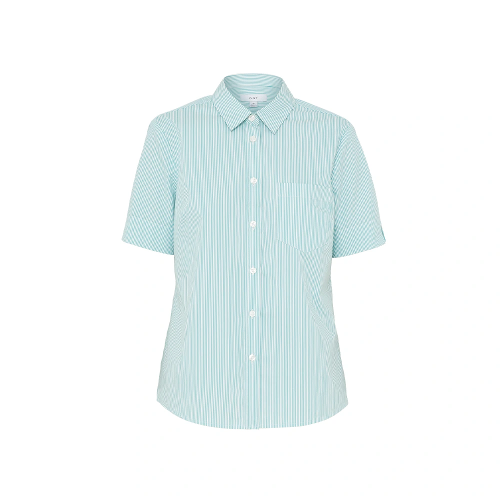 Women's Short Sleeve Shirt - Mint White 2