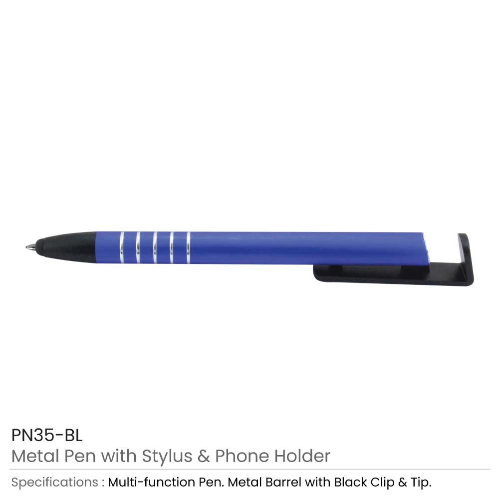 3 in 1 Metal Pen with Stylus & Phone Holder 3