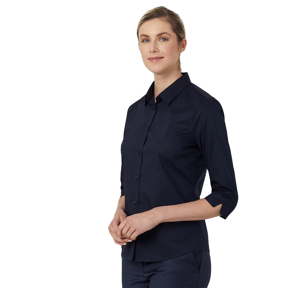 Women's 3/4 Sleeve Shirt - Navy 3