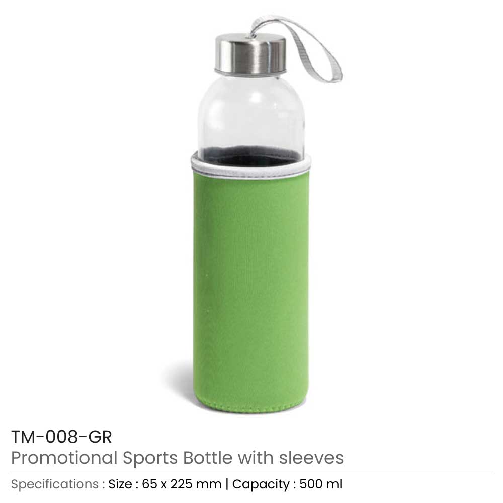 Glass Water Bottle with Sleeve 2