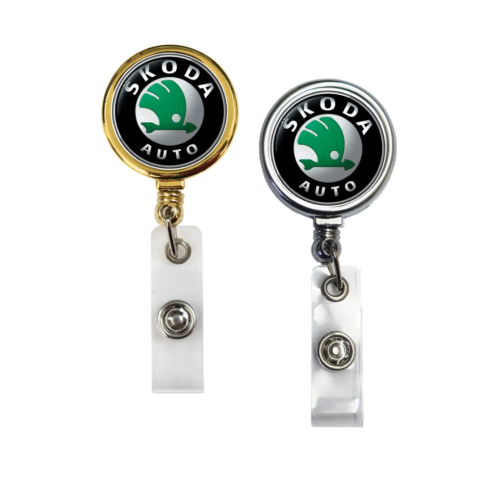 Round Metal Reel Badges for ID Cards 6