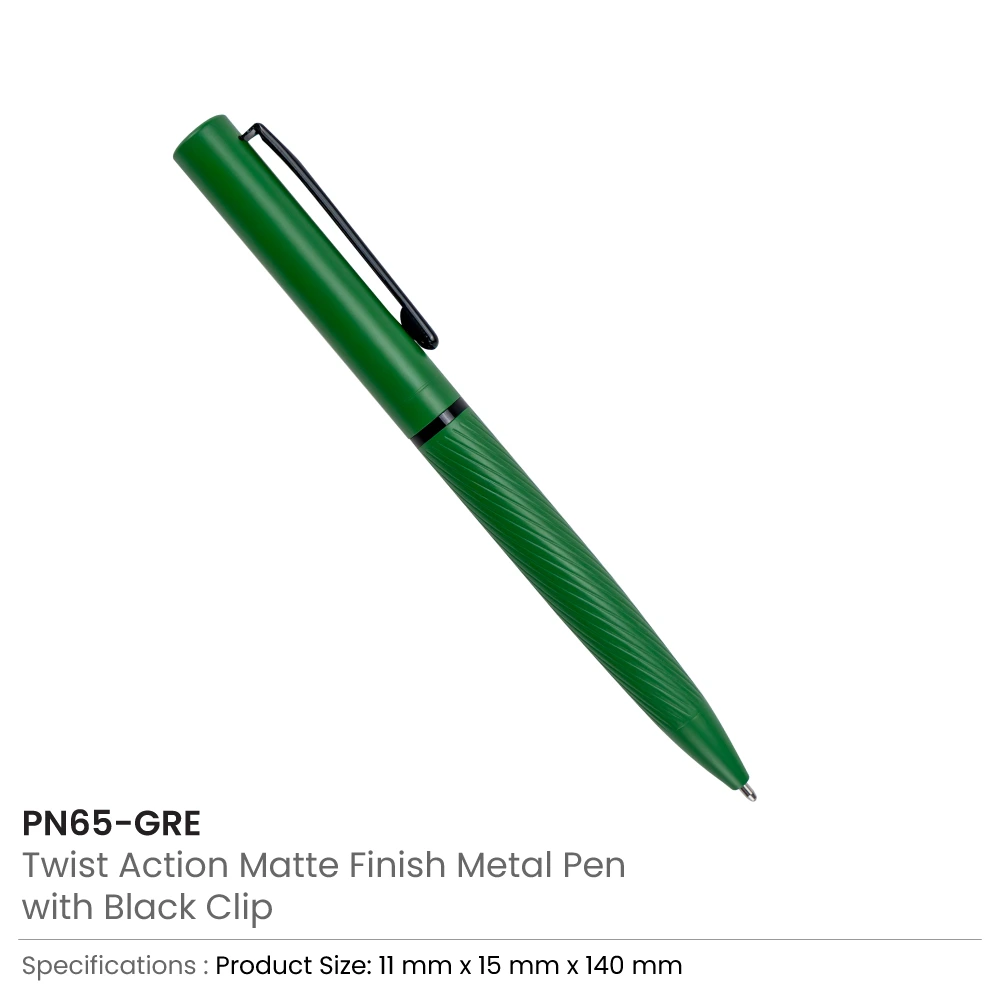Metal Pens Twist Action Matte Finish & Black Clip, Stylish & Comfortable Grip 3