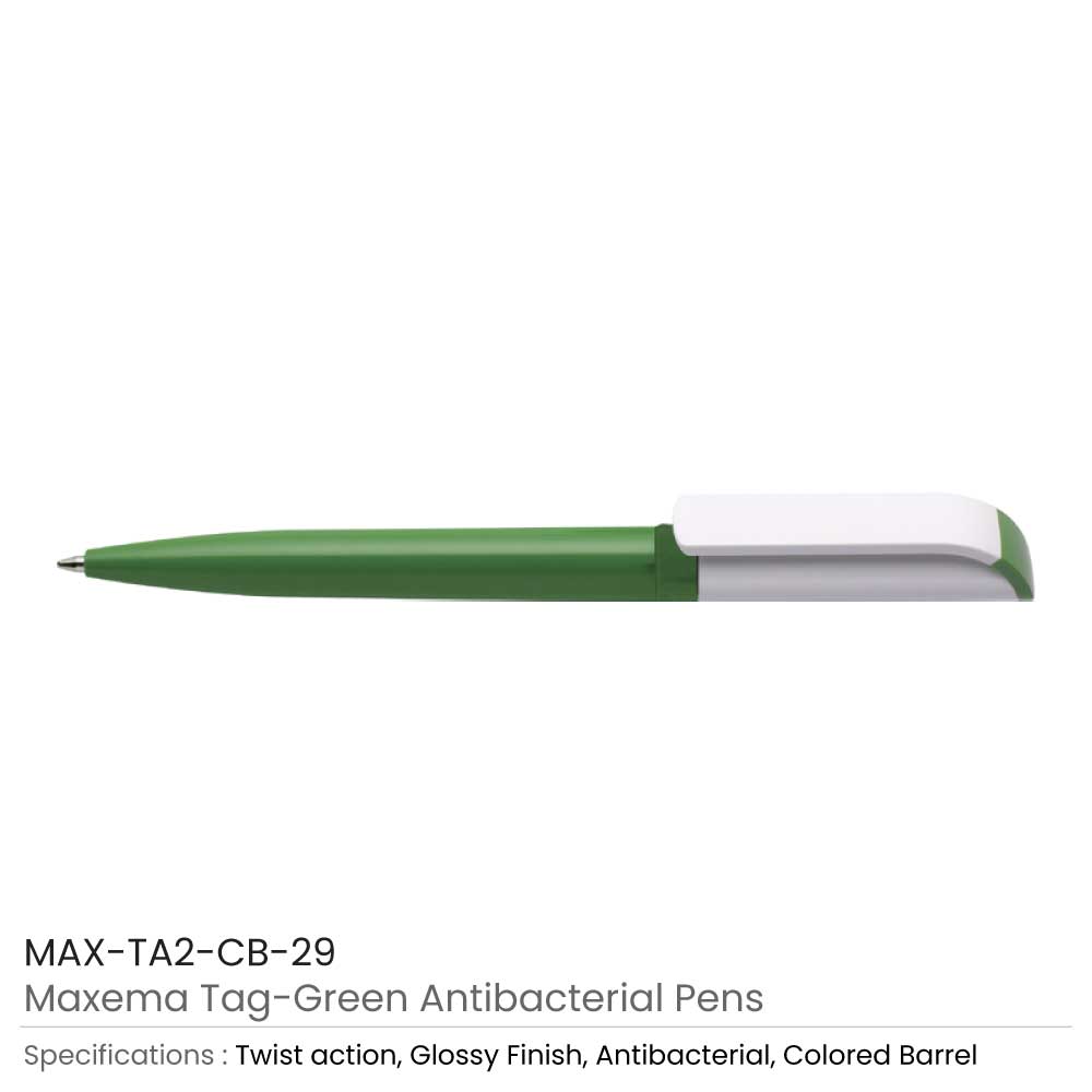 Maxema Tag Green Anti-Bacterial Pens  9