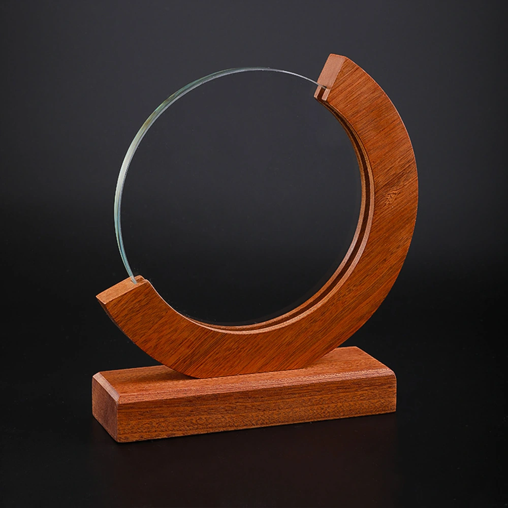 Wood Base K9 Crystal Award – Wooden Box 6