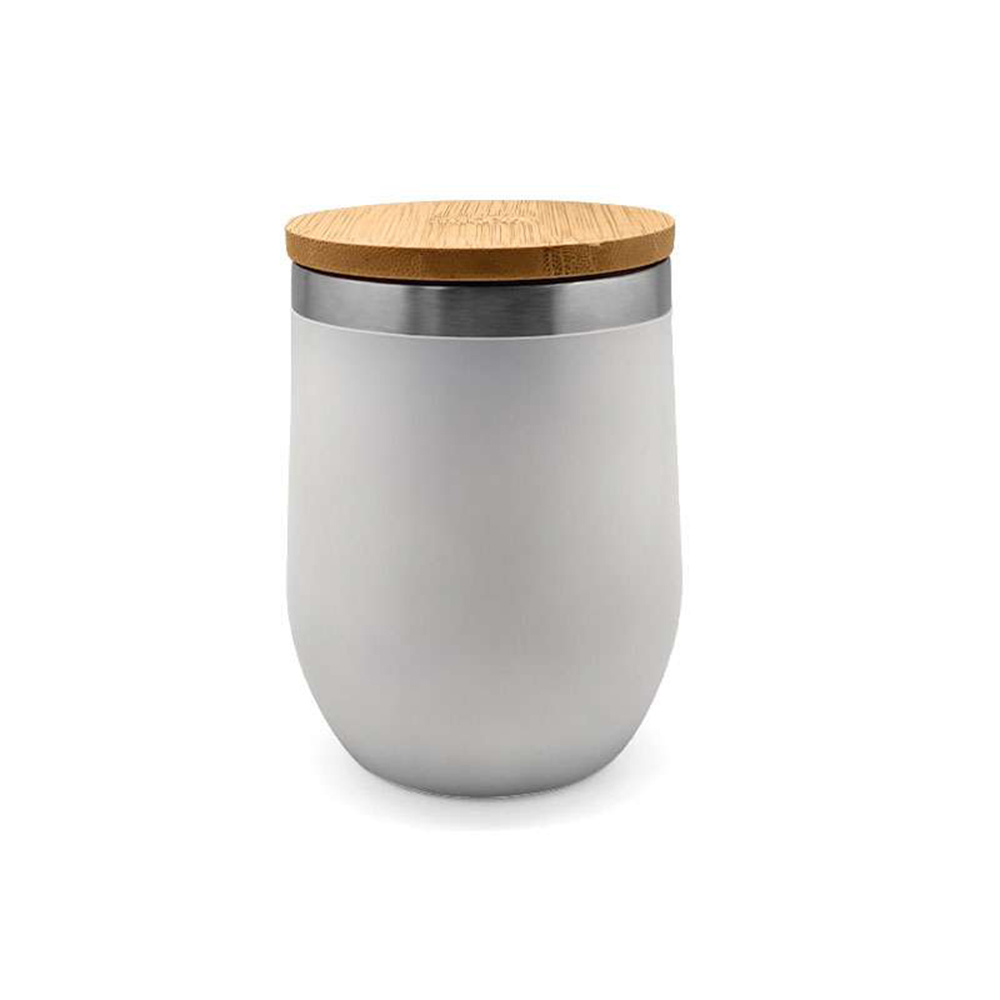 Stainless steel double wall cup with bamboo lid 7