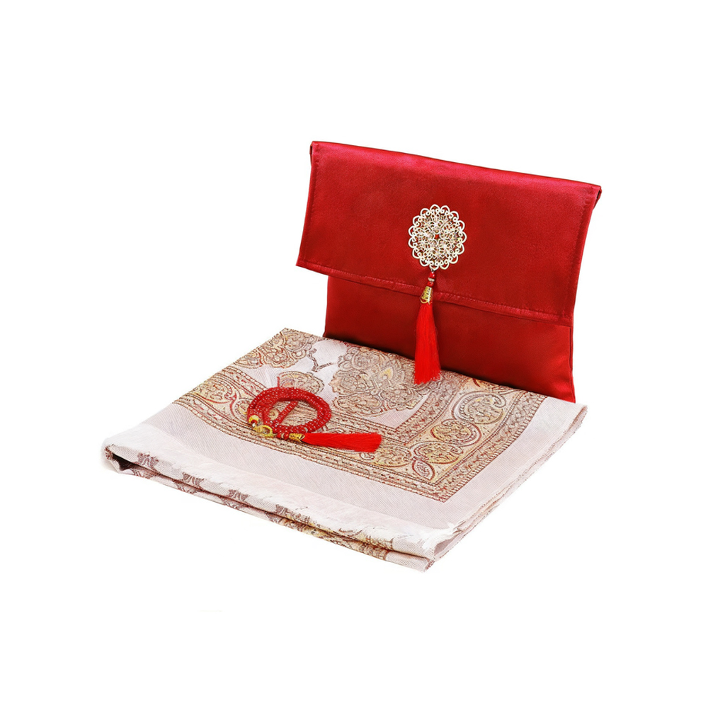 Prayer Mat & Beads Set with Satin Pouch 7