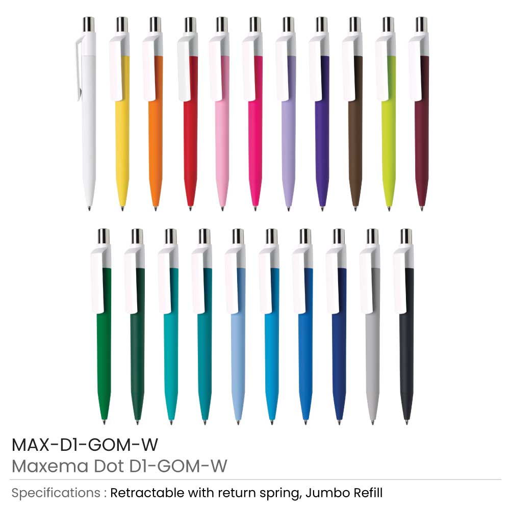 Maxema Dot Pens GOM White 8