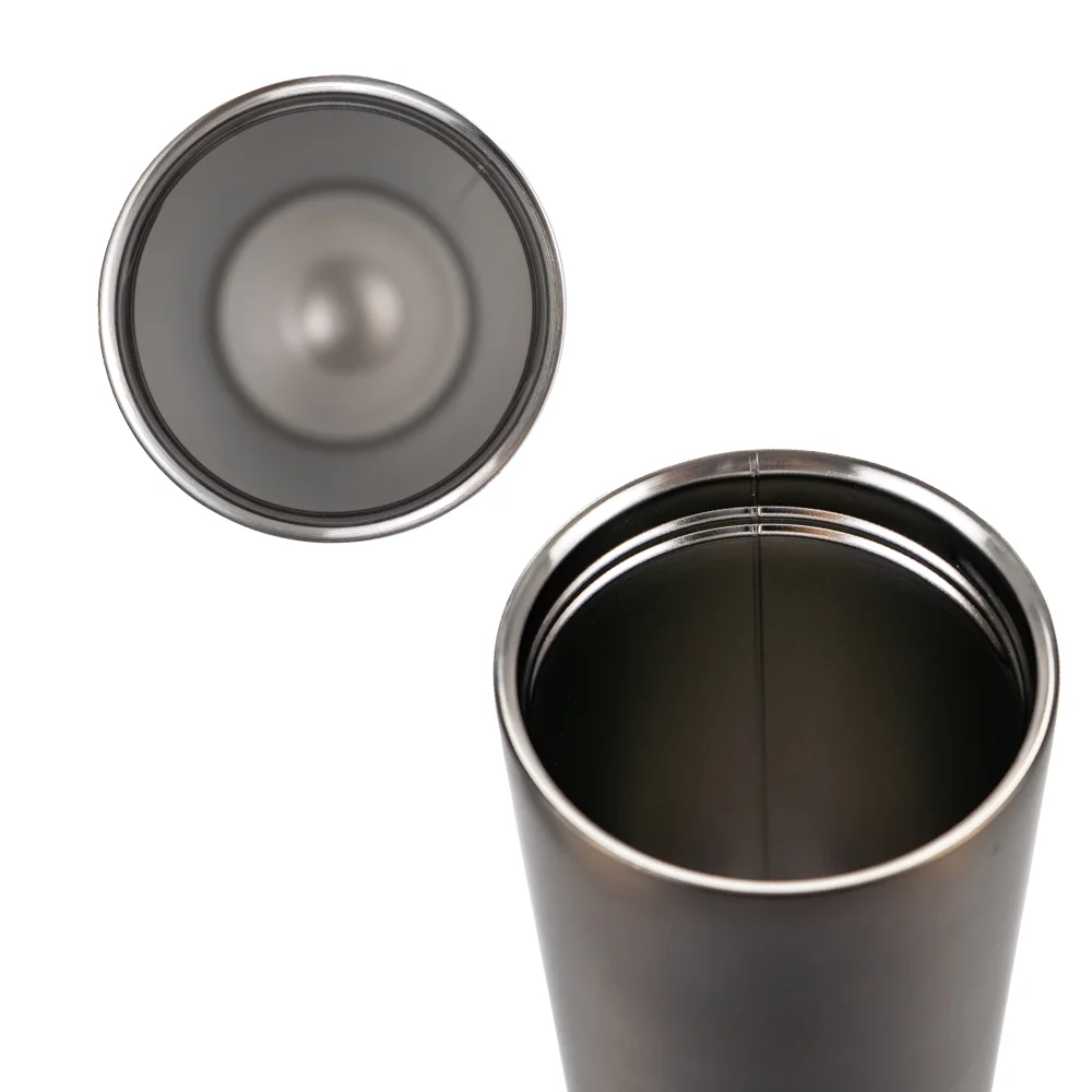 Double Wall SS Tumblers with Transparent Lid & Metal Straw – 500ml 5