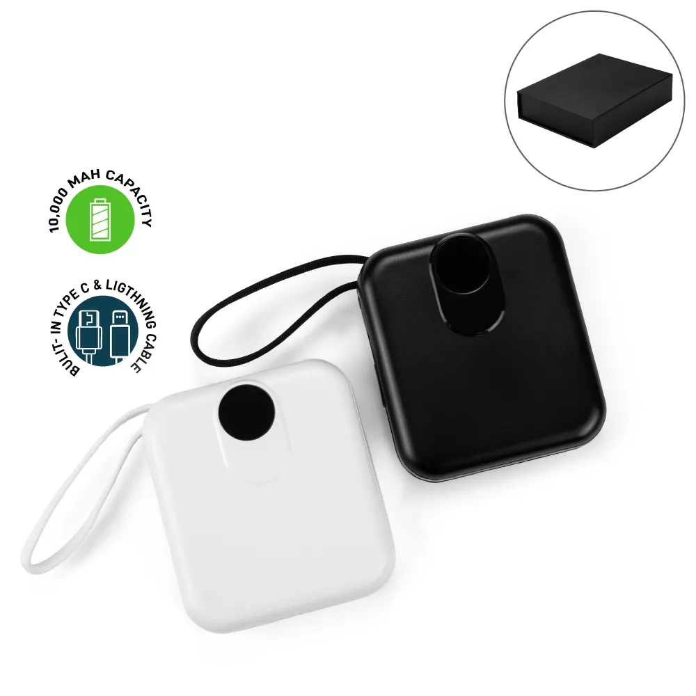 Fast Charging Digital Powerbank 38.5Wh, Built-in Type-C, 10K mAh 5